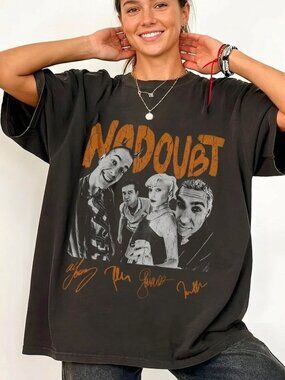 Vintage No Dout Band Graphic Tee Y2K Gwen Stefani Streetwear Shirt
